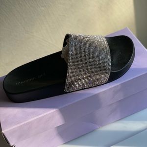 Steve Madden Rhinestone Slides